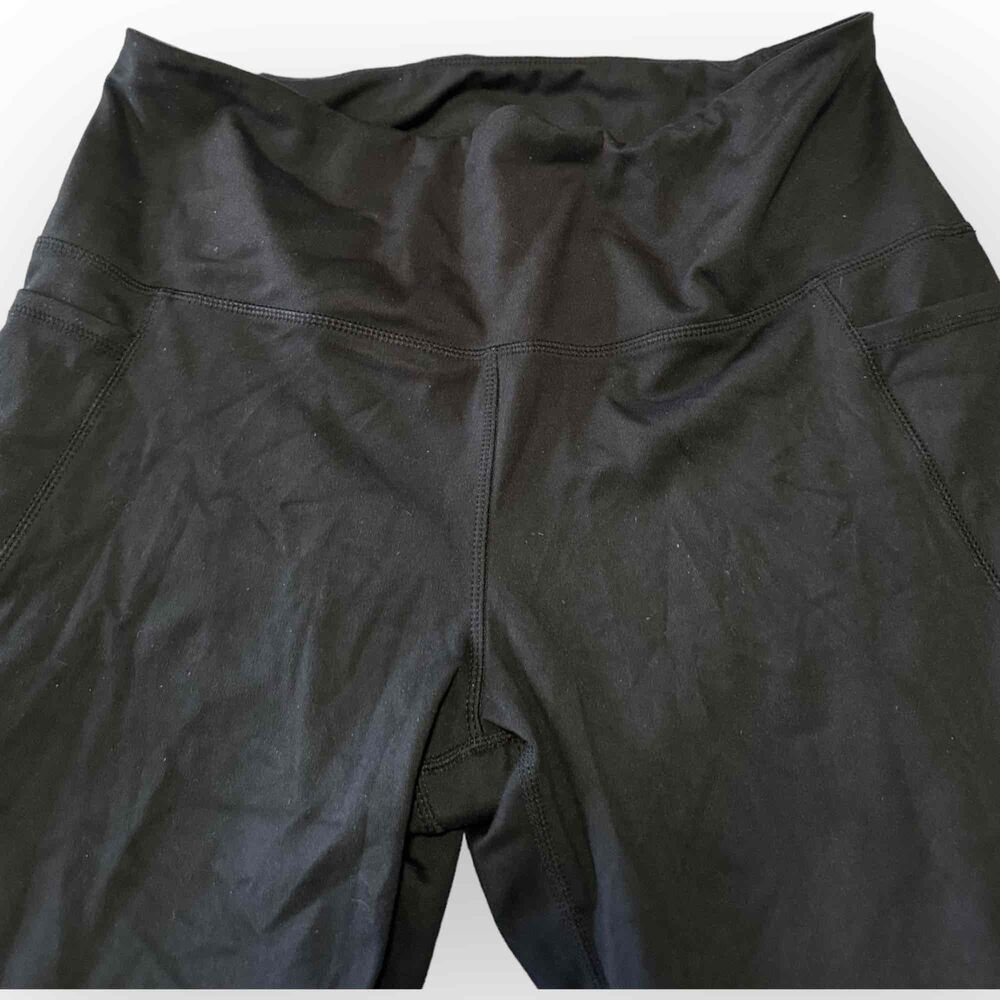 Danskin Womens Black Solid Elastic High-Rise Leggings Size XL - Picture 5 of 8